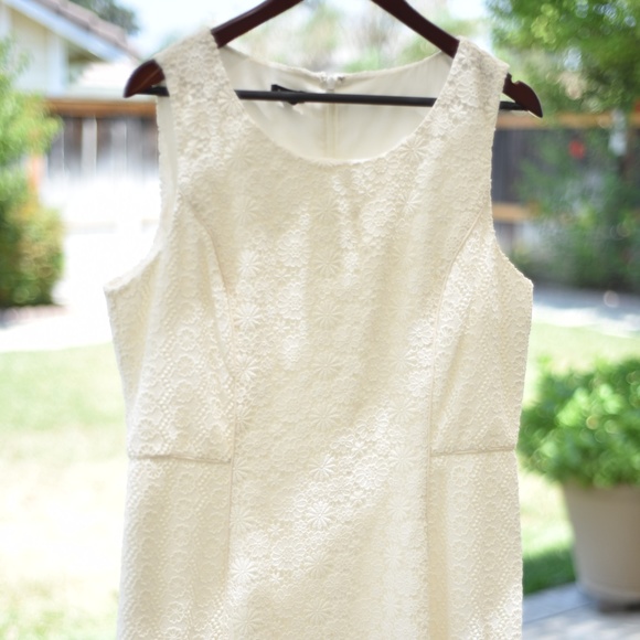 Talbots Dresses & Skirts - Talbots ivory lace A-line princess seam dress 14